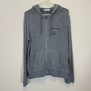 Ocean Drive Heather Gray Men's Zip-Up Newport Rhode Island L